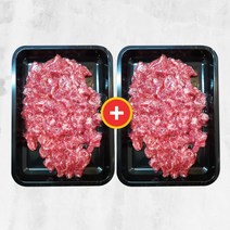 우마왕 한우 1++ no9 소고기 국거리용 냉장 목심 앞다리 설도, 2팩, 300g, 목심or고급정육혼합세절