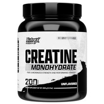 Nutrex Research 미립자 크레아틴 모노하이드레이트 파우더 - 200회 분량(1KG) 순수 무향 보충제 근육 증가 강도 및 성능을 위한 1회 제공량당 5g(2.2파운드