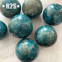 명상 싱잉볼 천연 석영 크리스탈 구체 블루 아파타이트 볼 50mm-65mm 1PC, 06 55mm