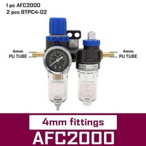 afc2000 14quot 에어 필터 레귤레이터 조합 윤활제 frl 2 유니온 처리 유수 분리, 4mm fittings1