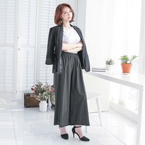 치마바지 여성스러운 플리츠팬츠 와이드밴딩팬츠