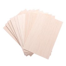 나무판자 합판 발사 우드 시트 경량 나무 접시 모델 10 개 DIY 하우스 선박 항공기 장난감 보트 150mm x 100mm 2mm