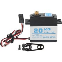 QSTNXB RC 자동차 서보 20KG 하이 토션 메탈 기어 RC 디지털 서보 내구성 있는 알루미늄 안정적인 성능, 한개옵션0