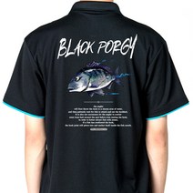 [피싱웨어]감성돔티셔츠 ver3 감시 찌 갯바위 낚시 여름 반팔 티셔츠 빅사이즈가능, 반팔카라쿨티셔츠, 3L(110), 블랙