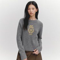 울 블렌드 마리 로고 자수 니트 탑(MAEDKN03MGY) 1049505