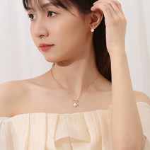 MJ21 토끼 진주목걸이 절친 목걸이 커플 선물