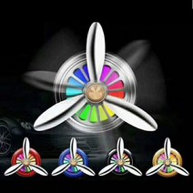 프로펠러 LED 송풍구 차량용 방향제 디퓨저 머리안아픈 디퓨저 아로마 콜린스인센스, 블랙_제이콥스레인