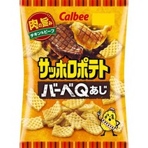 가루비 삿포로 포테토 바브 Q 아지 고기 닭고기맛 (72 g) x 12개, 72グラム (x 12)