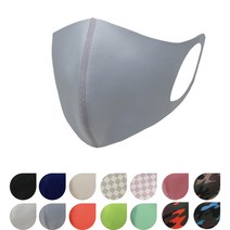 빨아쓰는 패션 연예인 천 마스크 3D 입체 특대형 네오프렌 5개 구매시 스트랩 증정, 그레이, L