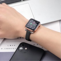 230대 여성용 스마트워치 슬림 가죽밴드 입학 30대남성 갤럭시 50대여성, 블랙, 38-40mm(100079)
