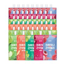 1am 하루하나 곤약젤리 맛별 혼합구성 골라담기, 50개(복10+청포도10+사과10+석류10+리치10)
