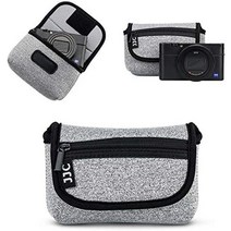 jjc 컴팩트 카메라 케이스 여행용 파우치 캐논 g7x g9x g5x sx740 sx730 sx620 sony zv-1 zv1 zv-1f zv1f rx100 vii vi va, 회색