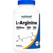 Nutricost L-Arginine 뉴트리코스트 L 아르기닌 1000mg 150타블렛