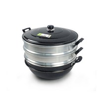 마블 다기능 3단 찜솥 찜냄비 찜기 찜통 가마솥 (28cm~48cm), 28cm, 1개