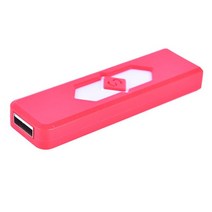 USB 충전식 전기 터치 센서 라이터 1 개 휴대용 방풍 흡연 액세서리 남자 선, 02 빨간