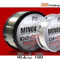 BS조구 미노스 100 고강력 카본라인 쇼크리더 참돔 배스 붕어원줄 낚시줄, 3.0호 12lb