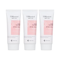 SJM 퍼펙트 안티 유브이 워터프루프 핑크 선 크림 60g x3개 SPF50+ PA++++