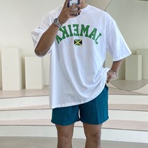 간빠레 J.MK 프린팅 박스 오버핏 반팔티셔츠