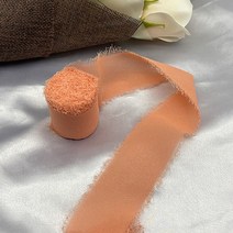 리본장식 리본끈 Cinta Gasa Deshilachada 녹색 쉬폰 실크 리본 꽃 부케, 6.6  5 Meters