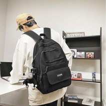 사이드포켓 남여공용 학생용 넉넉한 캐쥬얼백팩 주머니많은 신학기 튼튼한 테블릿가방 남자