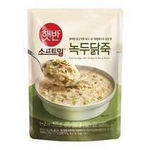 비비고 (햇반 소프트밀) 녹두닭죽 420g (파우치형), 2개