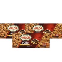 발로르 초콜릿 퓨로 아몬드 250g Valor Chocolate Puro Almendras Mediterraneas, 3팩