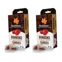 BIODELICES 바이오델리세스 메이플 시럽 로젠지 캔디 사탕 Maple syrup candies 100g 2개, 1세트