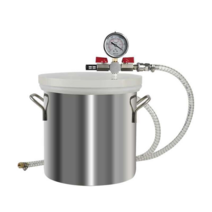 진공탈포기 산업용 스테인레스 몰드 실리콘 기포제거, 2L 진공펌프 + 직경25cm 통