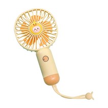다렌 USB 모기퇴치 미니 손선풍기 휴대용 손선풍기, 4-8h지속사용가능, 옐로우