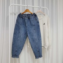 에담 여자 봄 슬림 배기 밴딩 절개 날씬해보이는 데일리 청바지 77까지가능