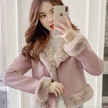 라오농 여성 양털 무스탕 자켓 겨울 기모 무스탕 코트 후리스 +d0206LL