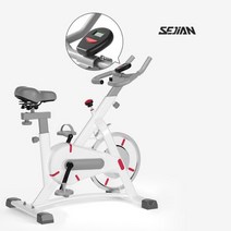 세지안 실내자전거 스피닝 싸이클 SEJ-DC 블랙 화이트, 기본+스크린