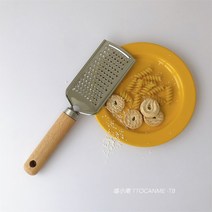 와사비강판 치즈 그레이터 감자전 강판 (장식을 놓아도 고급스러운) 한국ins 채칼 나무자루 스텐 베이킹, 01 1개