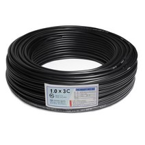 현대케이블 전선 전기선 충진형 VCTF 1.0SQ x 3C-1롤(100m)