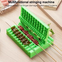 1 pcs 바베큐 도구 고기 그릴 꼬치 바늘 상자 안전 야채 문자열 shish 쇠고기 양고기 케밥 메이커, 표시된대로