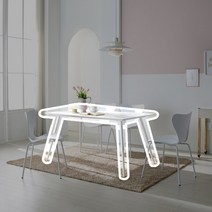 4인용/6인용 세라믹식탁 4인식탁/6인식탁 포세린 식탁 세트 (식탁의자별도), [6인 식탁(의자미포함)]다리 화이트 / 상판 화이트