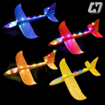 쵸미앤세븐 LED 스티로폼 글라이더 비행기 대형, 스티로폼 full led 글라이더 비행기