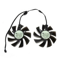 85MM T129215SU 기가 바이트 GTX 1050 그래픽 카드 쿨러 팬용 4 핀 냉각 팬 1060 1070 960 RX 470 480 570 580, 02 2PCS