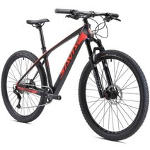 로드자전거 카본 MTB 산악 픽시 접이식 SAVA데크 61 탄소 섬유 자전거 29 용 및 SHIMANO DEORE M6100 1x12 단 스루 액슬, 빨간+29x17+SHIMANO DEORE 12S