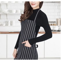블랙앤화이트 심플 앞치마