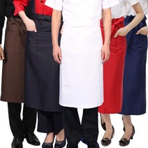 레뷰가운 AE19 허리앞치마 반앞치마 주방가운 요리학원 위생가운 앞치마, AE19_곤색L, 1개