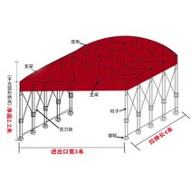 바람막이 천막텐트 접이식그늘막 특대형 지붕 대형 타프 행사용천막 옥상그늘막 접이식천막 가설 천막 하우스형, 가로 4폭 3페브릭+철골(3M 이내 높이)