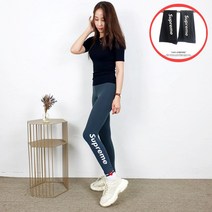 슈프림 여자 레깅스 필라테스 요가 2 color