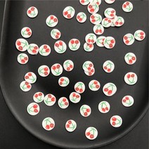 60g 과일 항목 Polymerclay 어린이 점토 뿌리 Diy/케이크 Diy 만들기/네일 아트/스크랩북 장식/공예 필러, [22] cherry round