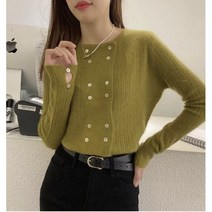 하이마이로지 더블 브레스트 스웨터 여성 카디건 복고풍 단색 짧은 니트 스웨터 탑 울 가디건