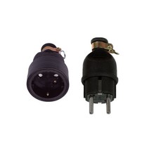 진흥전기 둥근형접지 고무코오드코넥터 플러그, 고무플러그(16A 250V)