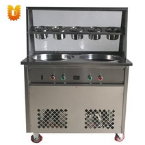 얼음 튀김 기계 아이스크림 롤 만드는, LED square pan 5cm - UK