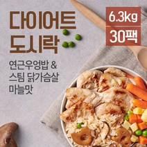 맛있닭 다이어트도시락(연근우엉밥&스팀닭가슴살 마늘맛) 210gX30팩, 단품