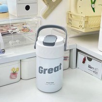 텀블러 여학생 비주얼 대용량 316 스테인리스 빨대컵 어린이 휴대용 수행컵 텀블러, 흰색, 1개