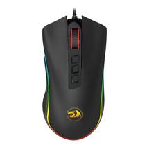 Redragon 코브라 M711 RGB USB 유선 게이밍 마우스 12400 인치 당 점 9 버튼 프로그래머블 인체 공학적 PC 게이머, CHINA, Black